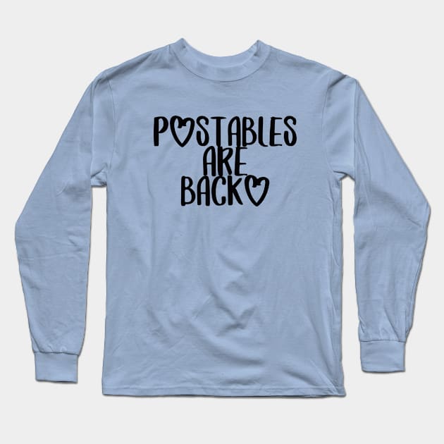 POstables are Back (Dark Font) Long Sleeve T-Shirt by Hallmarkies Podcast Store